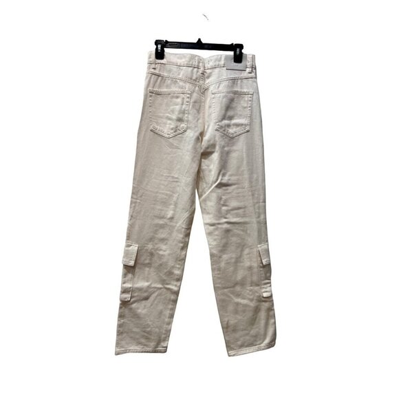 New Maje Paris Size EU38 ( US6 ) POCKETO JEANS high-waisted cargo jeans - White - Picture 10 of 13